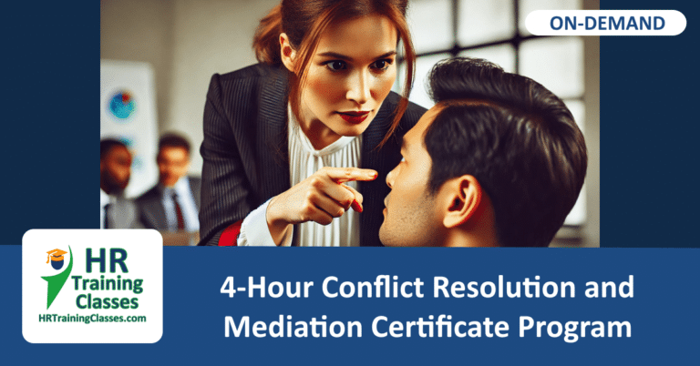 On-Demand 4-Hour Conflict Resolution and Mediation Certificate Program